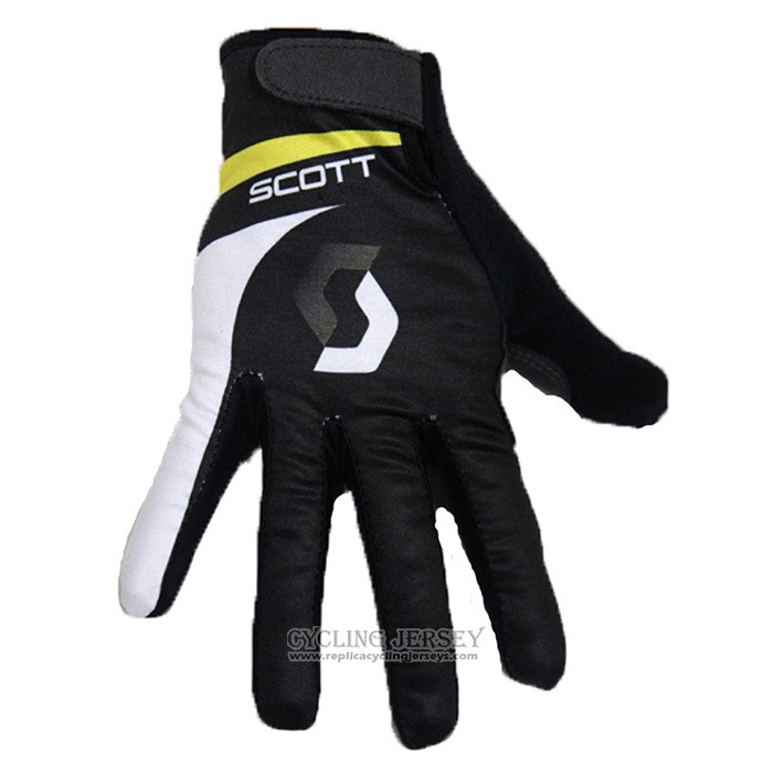 2020 Scott Full Finger Gloves Cycling Black White (3)